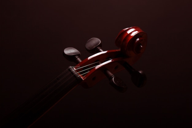 Violin over a dark background