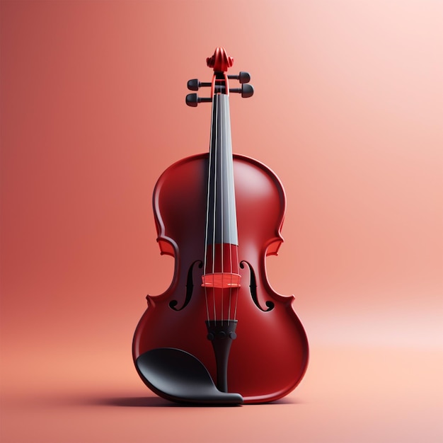 A Violin Icon Style Rests Against a White Background