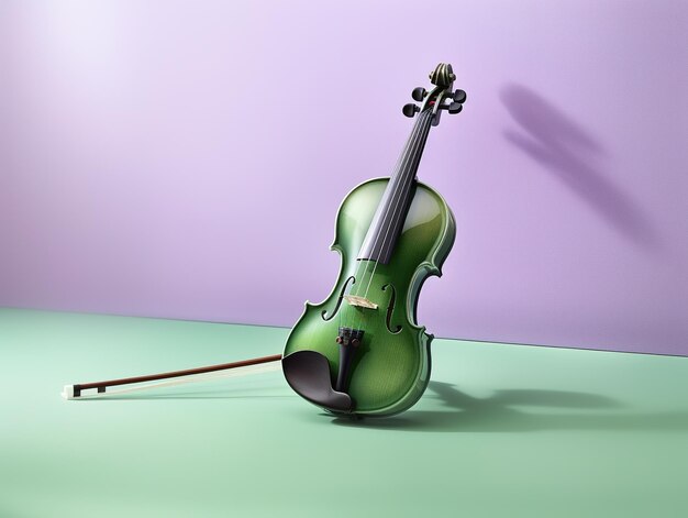 Foto background minimalista di violino