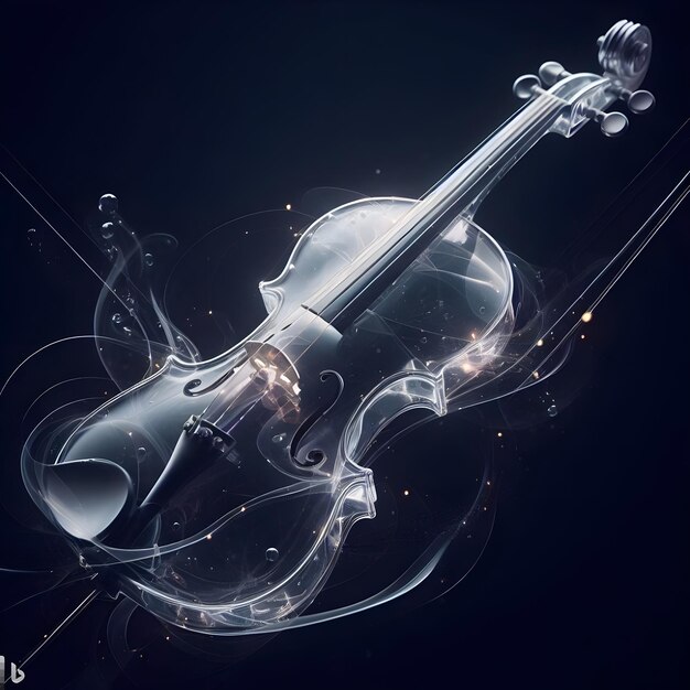 Foto violino su note musicali