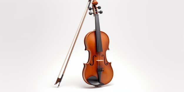 사진 색 바탕에 바이올린을 연주하는 인공지능 (generative ai)