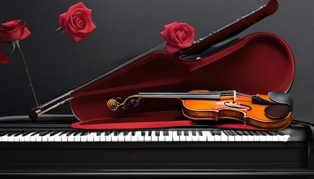 Violin piano rose