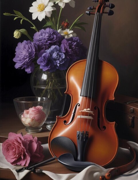 Violin still life photography