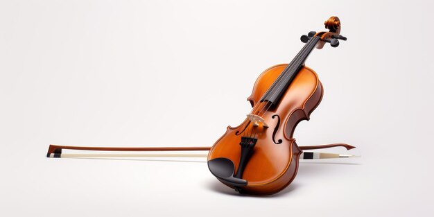 violin on white background Generative AI