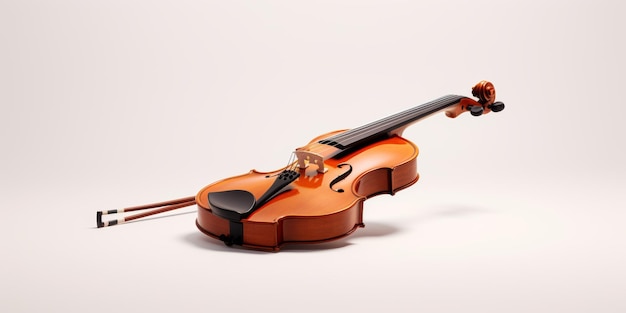 violin on white background Generative AI