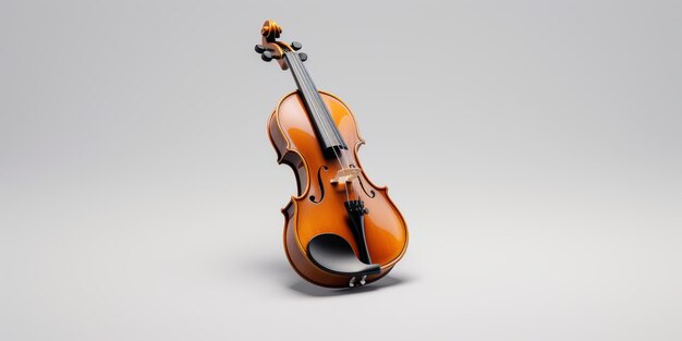 색 바탕에 바이올린을 연주하는 인공지능 (Generative AI)