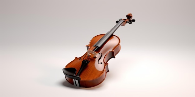 violin on white background Generative AI