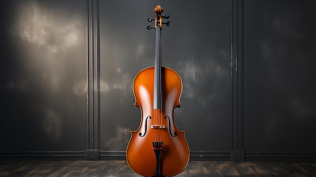 violin with black background