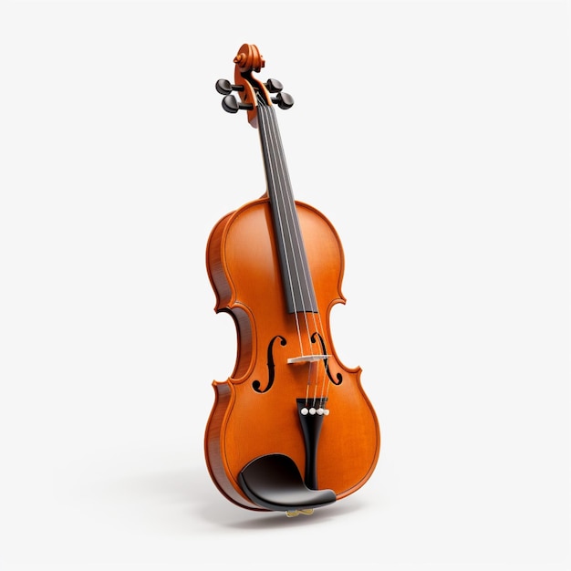 Violin with white background high quality ultra hd