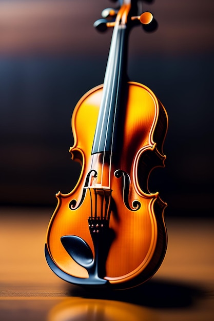 A violin with the word violin on it