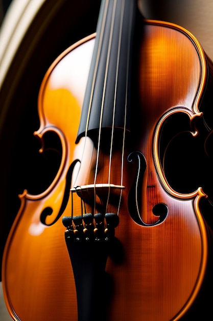 A violin with the word violin on it