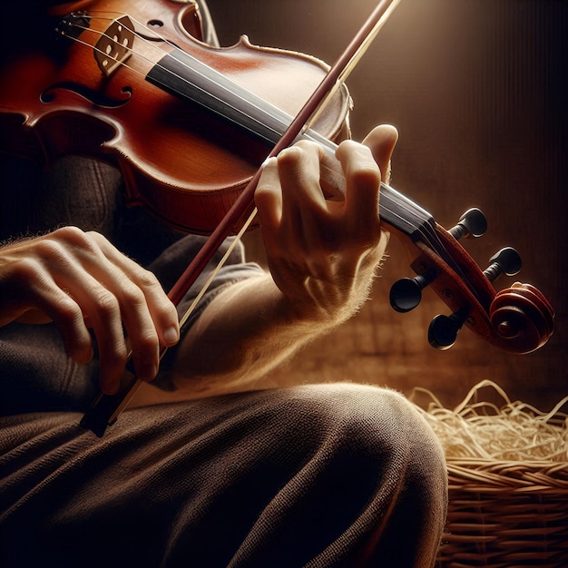 ヴァイオリニストの指は 手術的な精度で弦を滑り 豊かなタペストリーを 作り出します