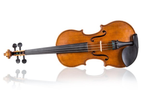 viool in vintage stijl op houten achtergrond