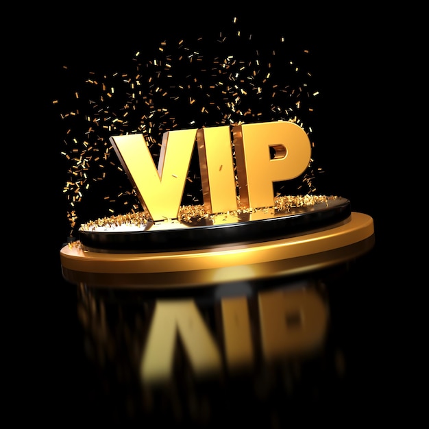 Photo vip invitation card black background