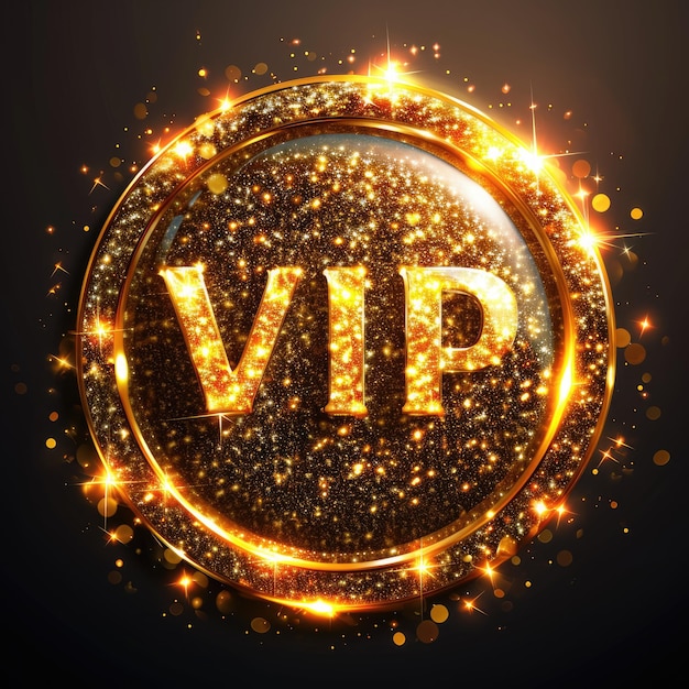 Текст логотипа VIP-знака - сложная смесь на баннере и фоне бизнес-карты, воплощающая в себе эксклюзивность и роскошь для элиты и выдающейся корпоративной идентичности