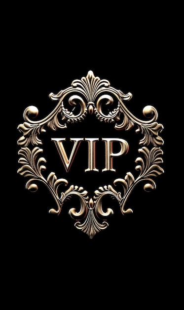 Photo vip vip sign logo text a sophisticated blend on busines card banner and background encapsulating exclusivity and luxury for an elite and distinguished corporate identity