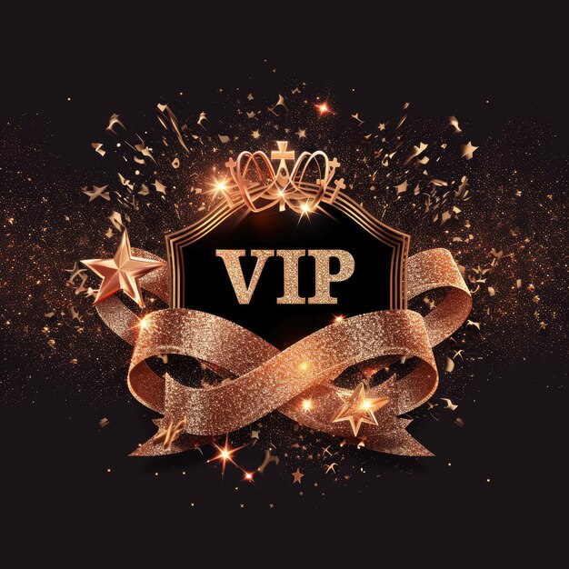 Photo vip vip sign logo text a sophisticated blend on busines card banner and background encapsulating exclusivity and luxury for an elite and distinguished corporate identity