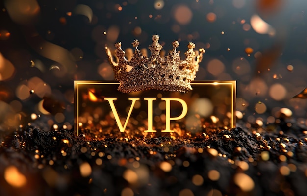 Vip vip sign logo text a sophisticated blend on busines card banner and background encapsulating exclusivity and luxury for an elite and distinguished corporate identity