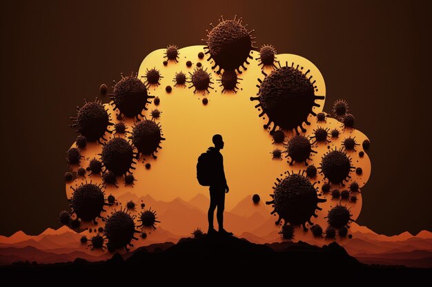 Viral strain infections protection and precautions against disease Coronavirus respiratory influenza as a dangerous strain of influenza in the event of a pandemic Microscopic virus