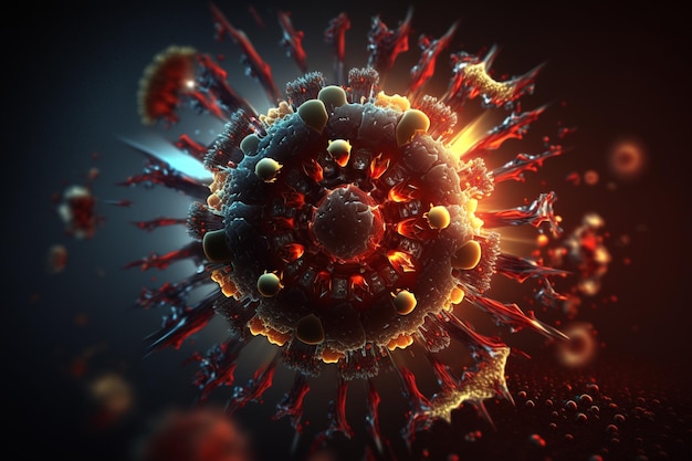 Viral strain infections protection and precautions against disease Coronavirus respiratory influenza as a dangerous strain of influenza in the event of a pandemic Microscopic virus