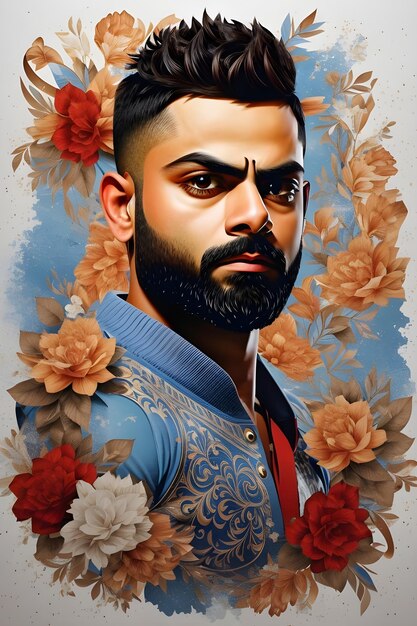 Foto virat kohli ai generato