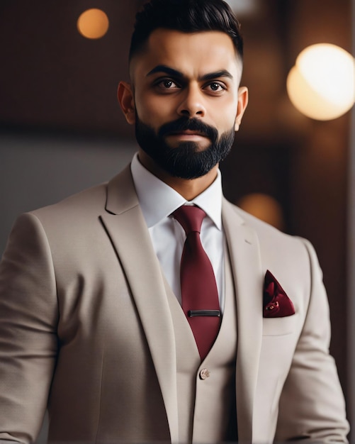 Virat Kohli 인도 선장 초상화 사진