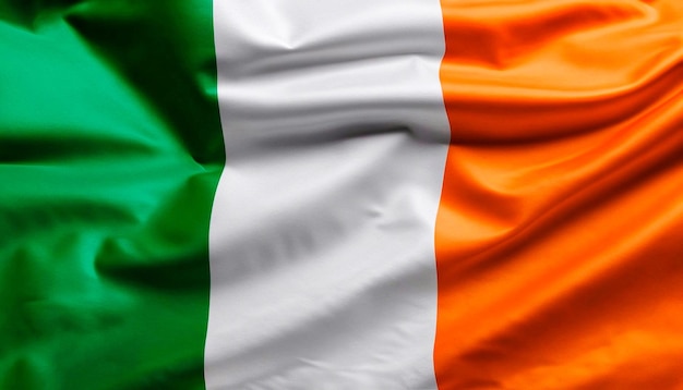 VIreland flag with folds