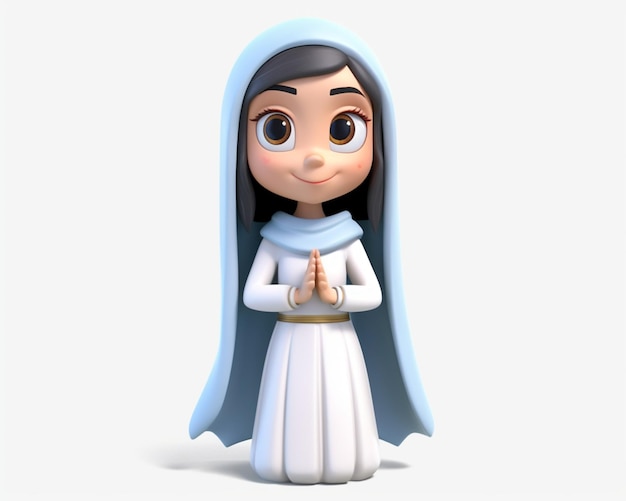 Photo virgem mary cartoon cute