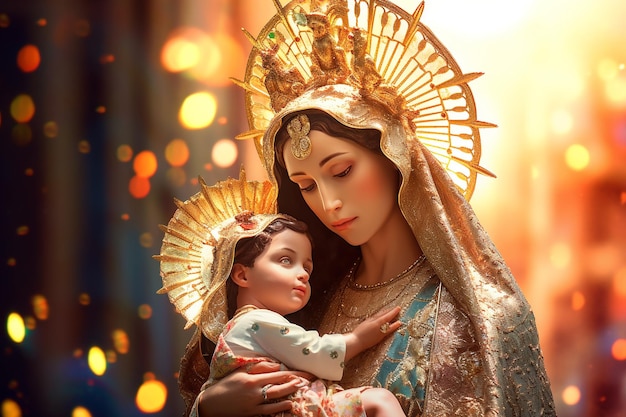 Virgen del Carmen Heilige Maagd Maria Onze Lieve Vrouw Nossa Senhora do Carmo moeder van God in de katholieke religie Madonna religie geloof Christendom Jezus Christus heiligen heilig
