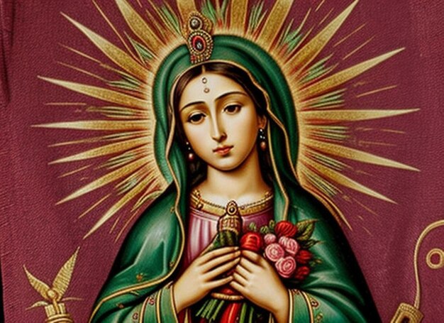 Foto immagine generata da ai della vergine di guadalupe