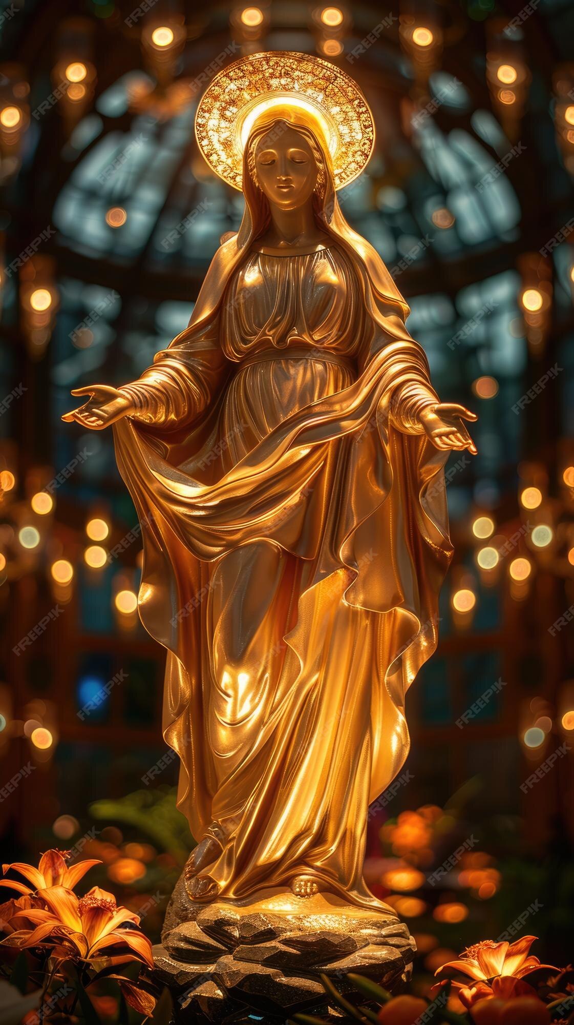 Premium Photo | Virgin mary a symbol of faith and devotion an iconic 