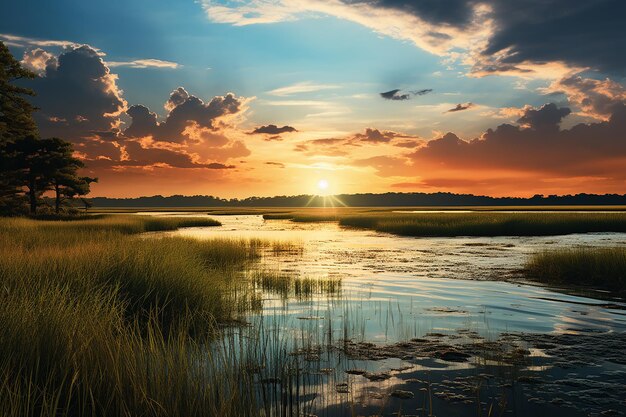 Virginia Marshland River