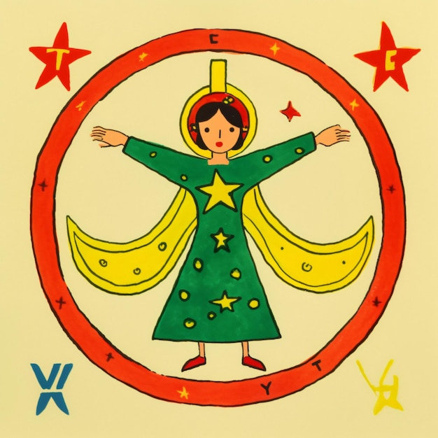 Virgo Horoscope sign virgin zodiac wallpaper background design astrology symbol Generative AI