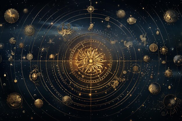 Photo virgo zodiac sign in space astrological horoscope