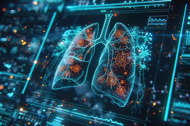로 기술을 사용하여 인간의 폐에 있는 바이러스의 가상 진단