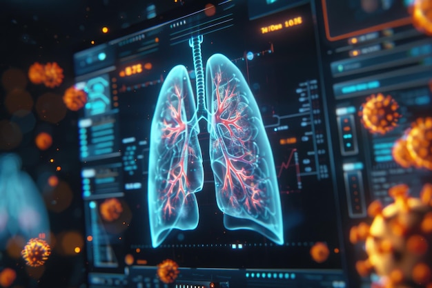 Virtual diagnosis of virus in human lungs using robotics technology