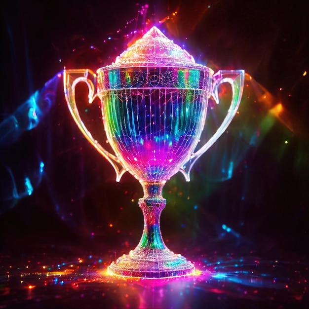 Photo virtual digital trophy for online gaming and esports