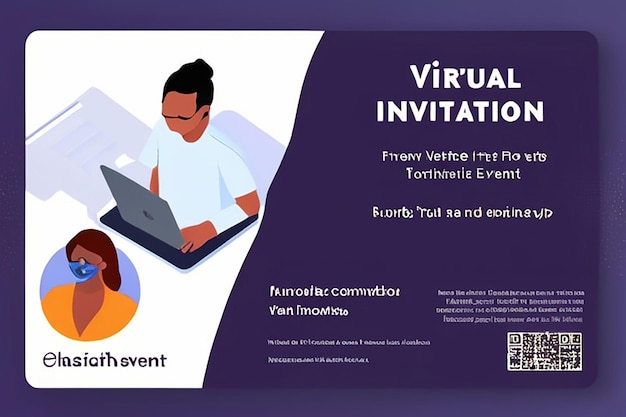 Photo virtual event invitation