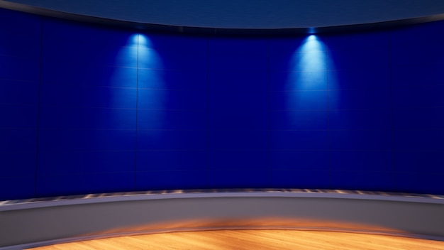  Virtual News Studio. Announcer Table,  