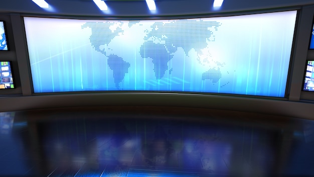 Photo virtual news studio