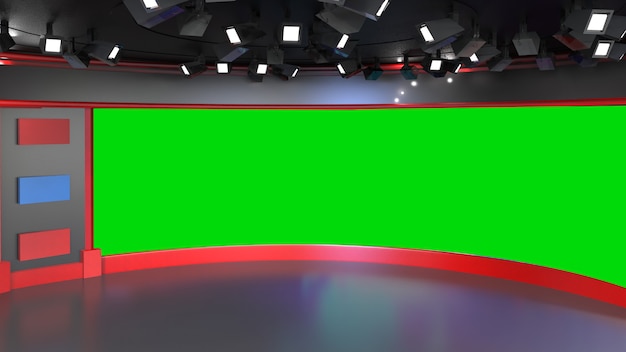 Foto virtual news studio