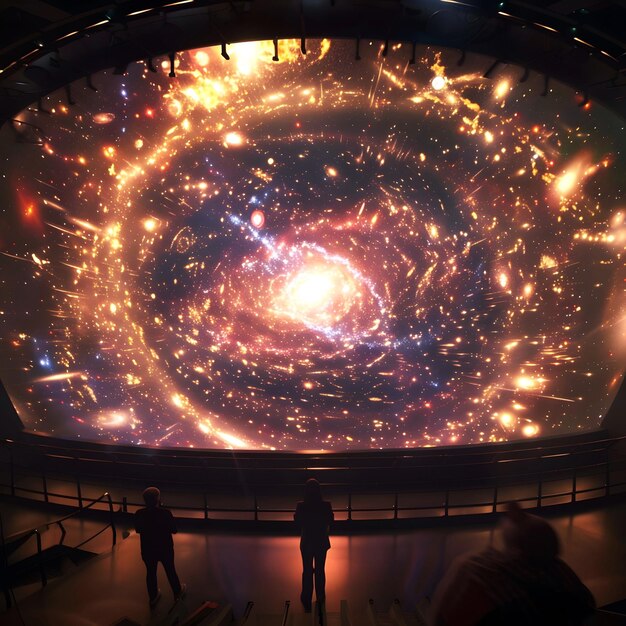 Foto un archivio di realtà virtuale consente agli utenti di sperimentare il big bang, la formazione delle stelle e la nascita dei pianeti in prima persona