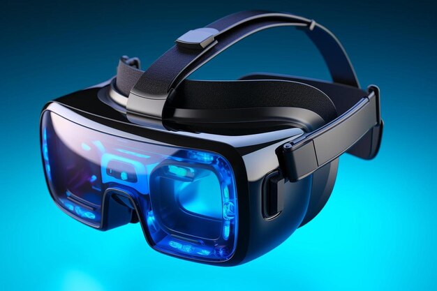 virtual reality device with interface vr mockup ai image