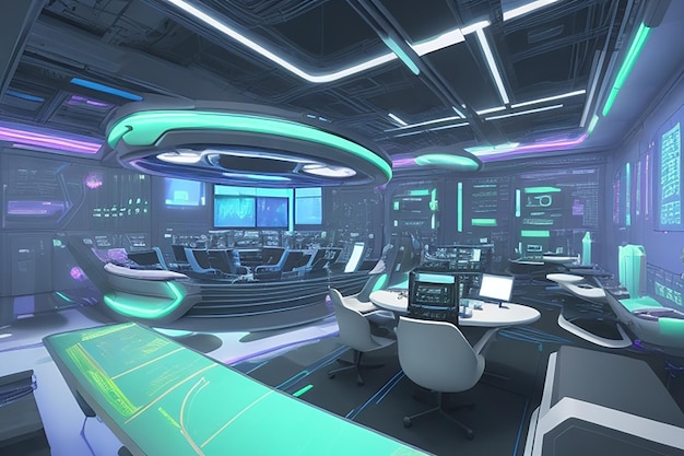 Virtual Reality Futuristic Science Lab