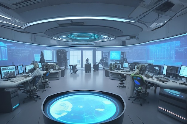 Virtual Reality Futuristic Science Lab