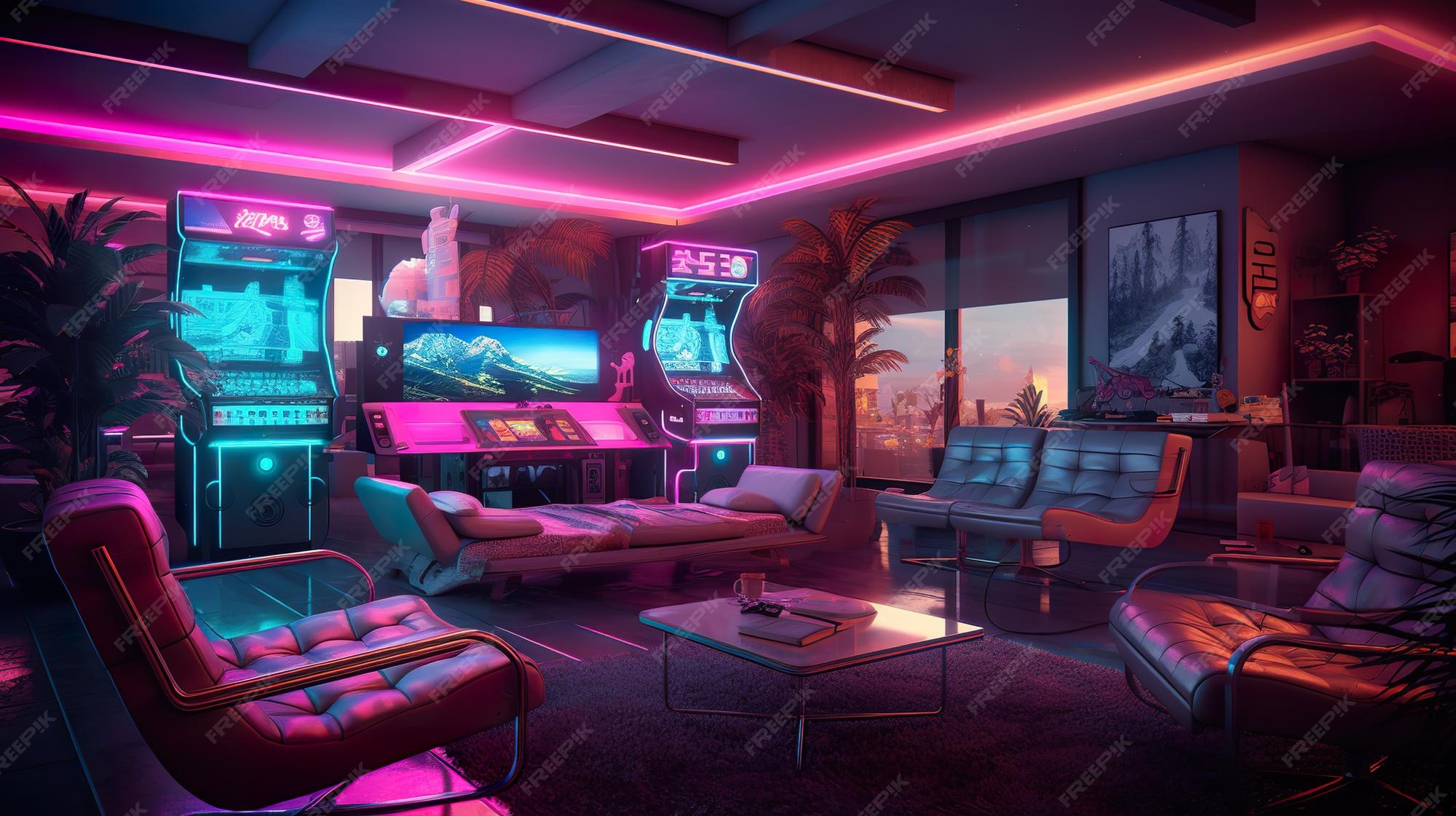 Premium AI Image Virtual Reality Gaming Lounge Ai Generate premium-ai-image-virtual-reality-gaming-lounge-ai-generate