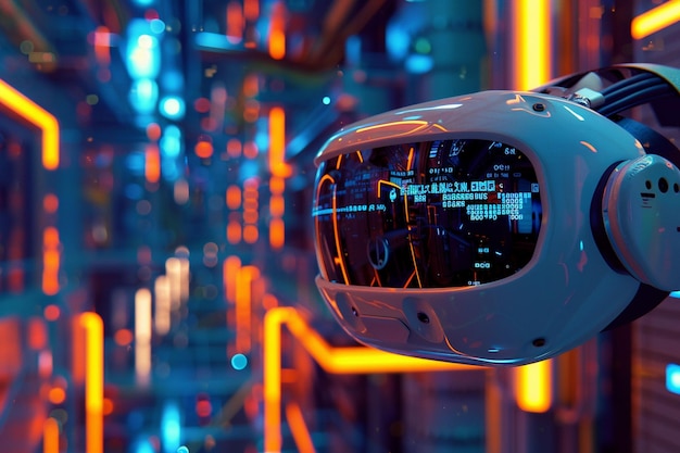 virtual reality headset projecting an immersive ai