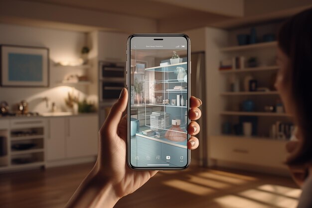 Photo virtual reality interior design generated from a smartphone