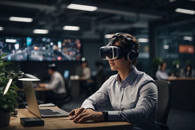 Premium AI Image  Virtual Reality's Role Pioneering the Future of 