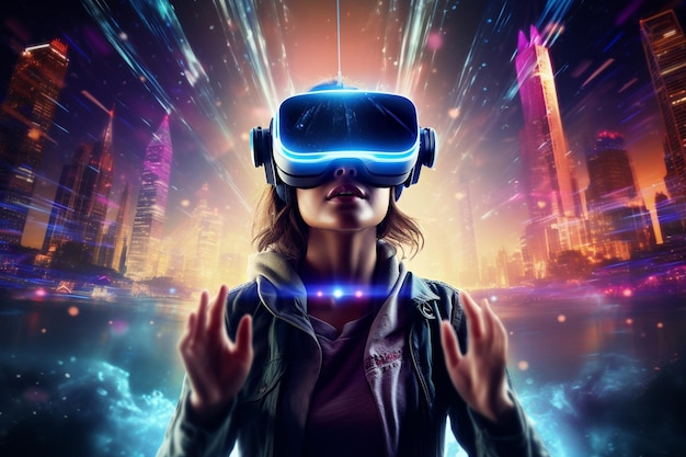 Virtual reality the user immersed in the exciting world of games